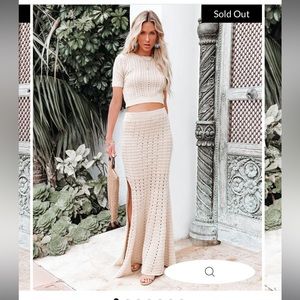 Joplin cotton knit top and skirt from VICI